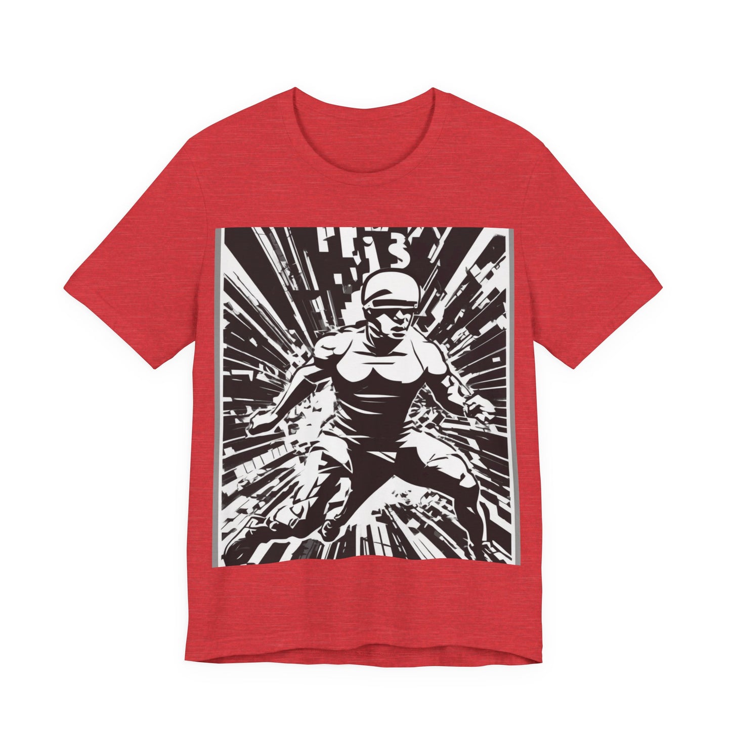 boostlete-field-day-scene-sprinter-halftone-bold-0148 — Unisex Jersey Short Sleeve (B+C 3001)