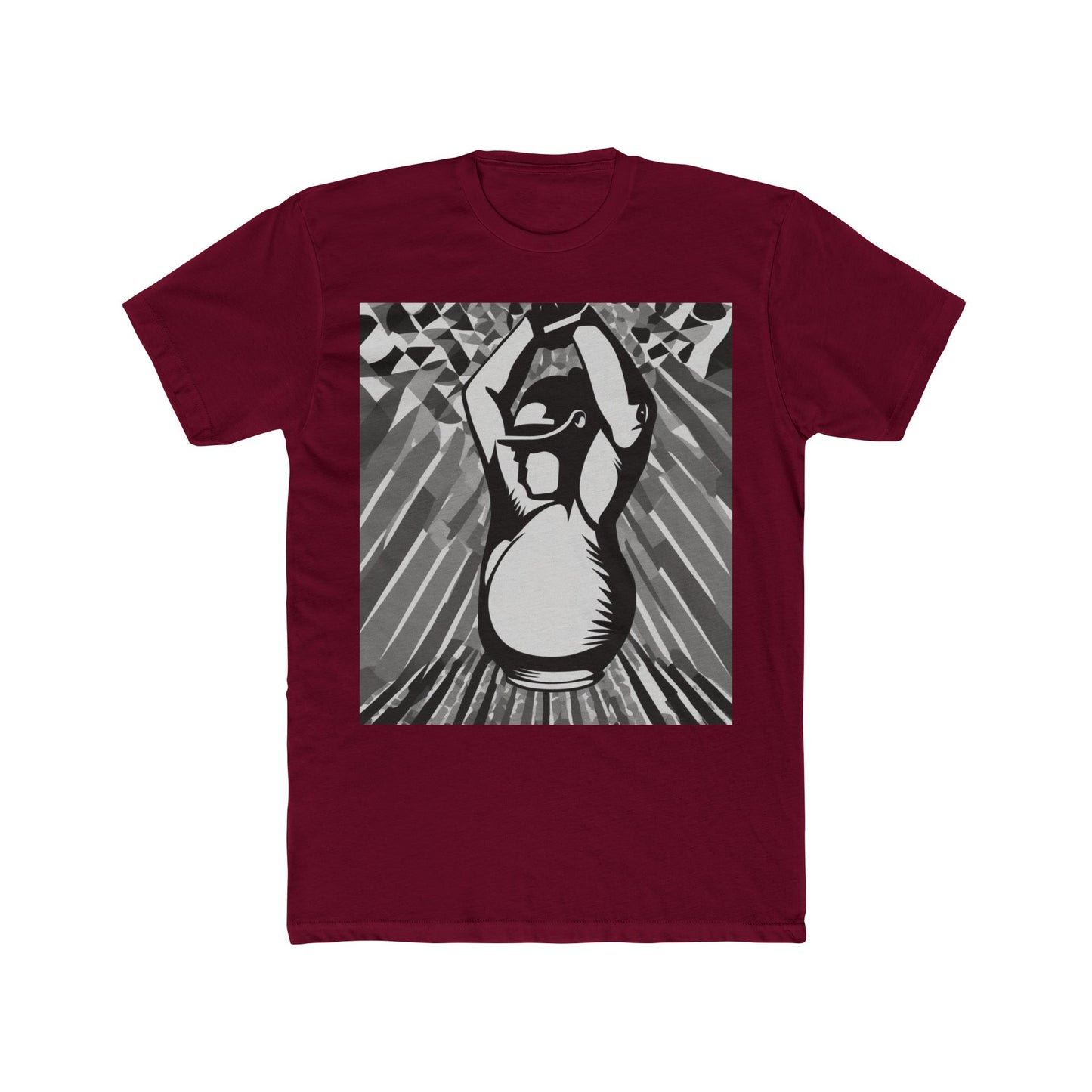 boostlete-iron-intent-scene-kettlebell-grainy-modern-0276 — Unisex Cotton Crew Tee (NL 3600)