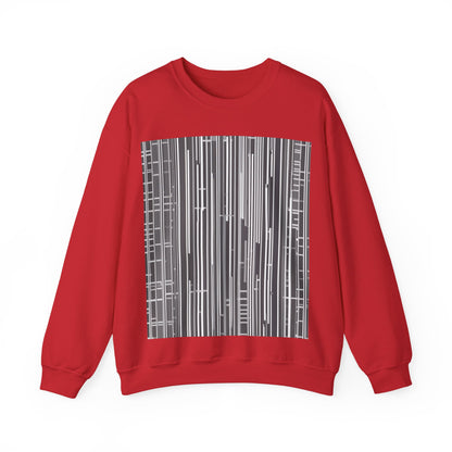 boostlete-boost-mode-pattern-barcode-blueprint-0463 — Unisex Heavy Blend Crewneck (G18000)