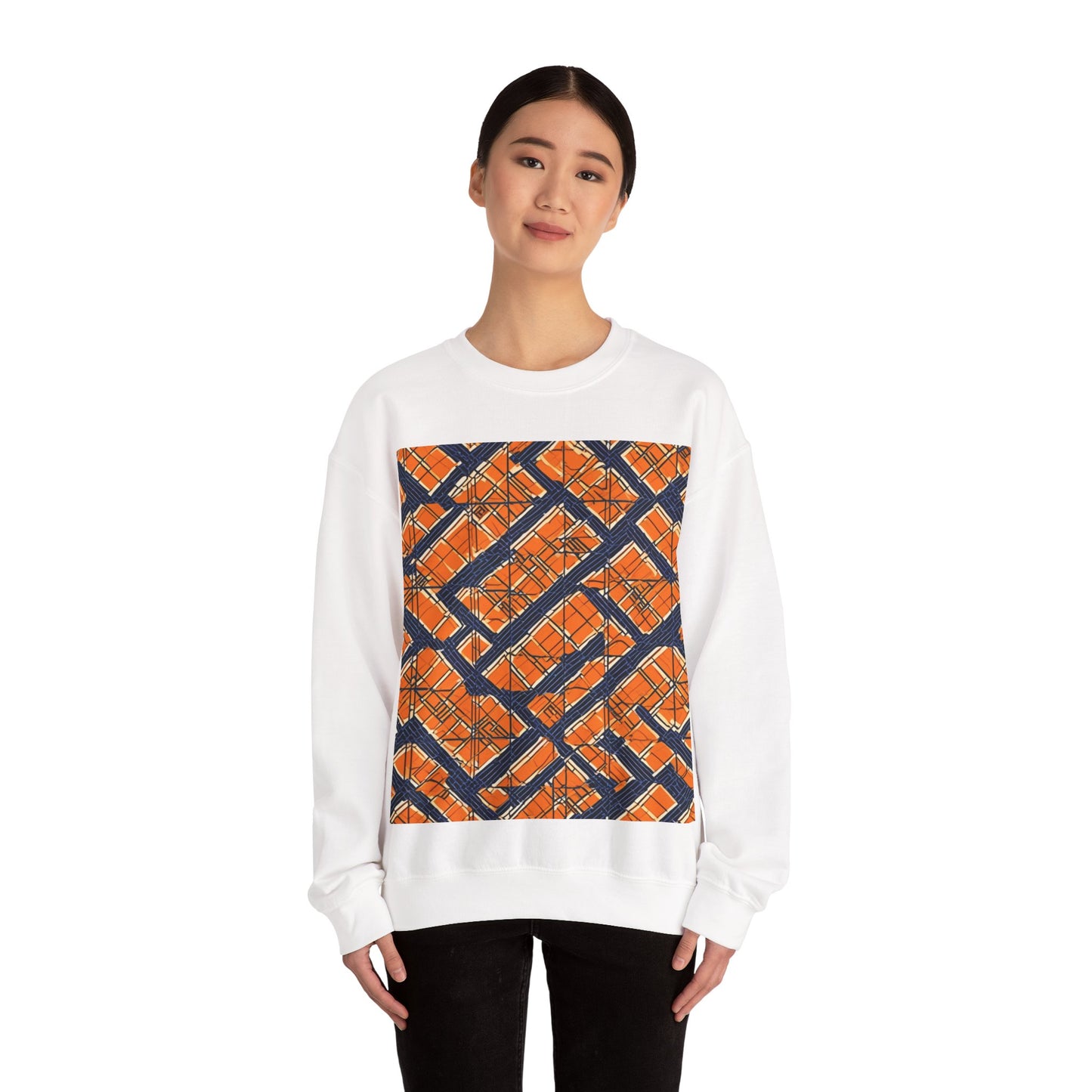 boostlete-boost-mode-pattern-plate-number-monoline-0571 — Unisex Heavy Blend Crewneck (G18000)