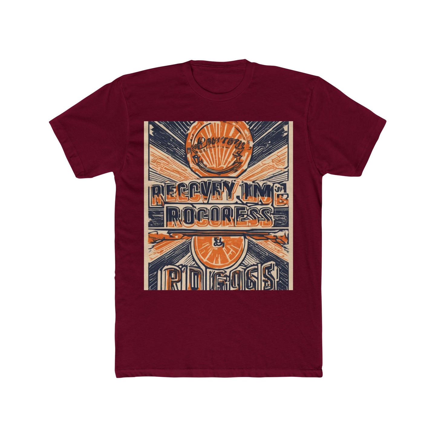 boostlete-boost-mode-type-recovery-progress-outline-over-solid-badge-0161 — Unisex Cotton Crew Tee (NL 3600)