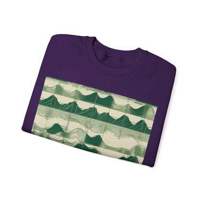 boostlete-mile-by-mile-pattern-audio-blueprint-0971 — Unisex Heavy Blend Crewneck (G18000)