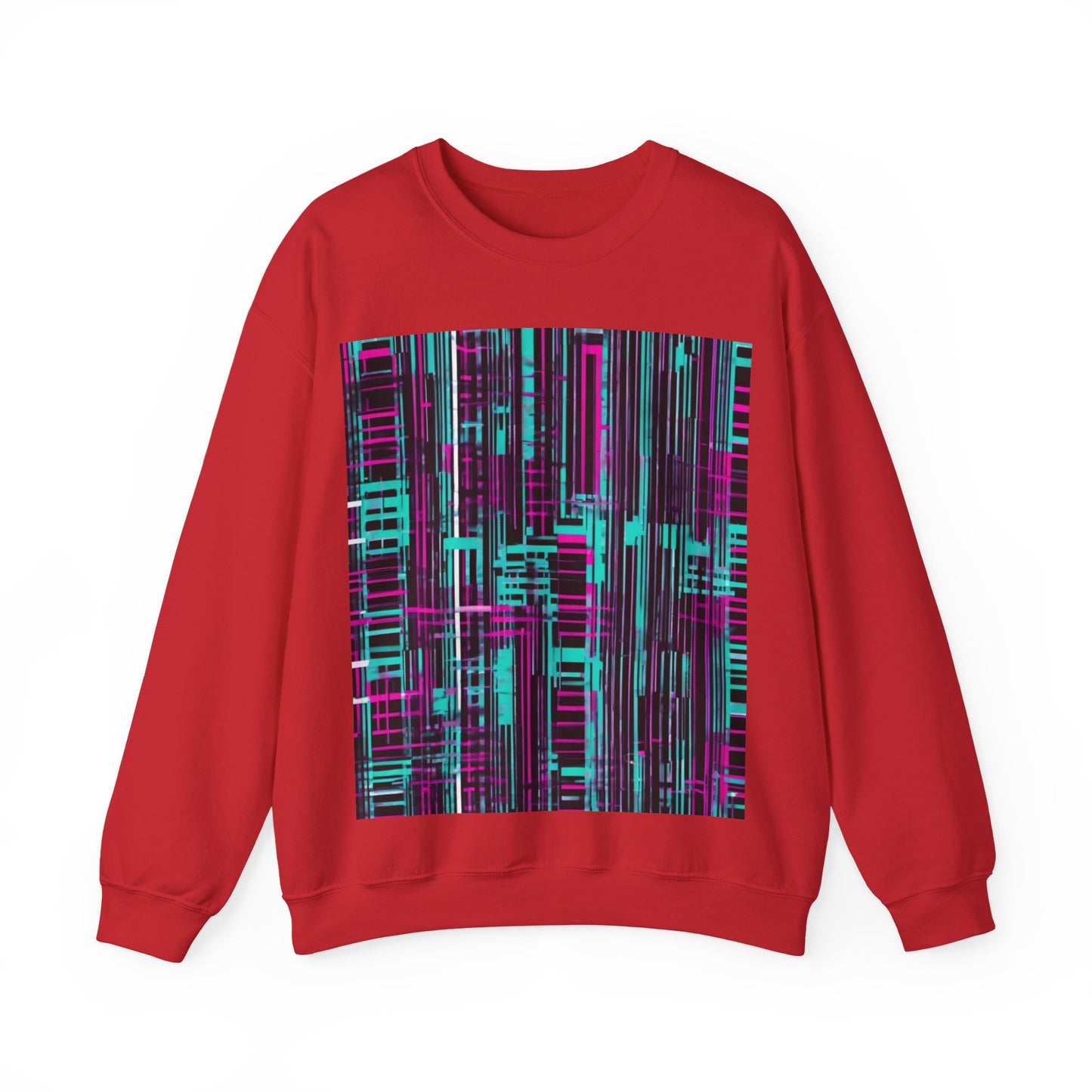 boostlete-field-day-pattern-barcode-retro-0275 — Unisex Heavy Blend Crewneck Sweatshirt (Gildan)