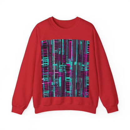 boostlete-field-day-pattern-barcode-retro-0275 — Unisex Heavy Blend Crewneck Sweatshirt (Gildan)