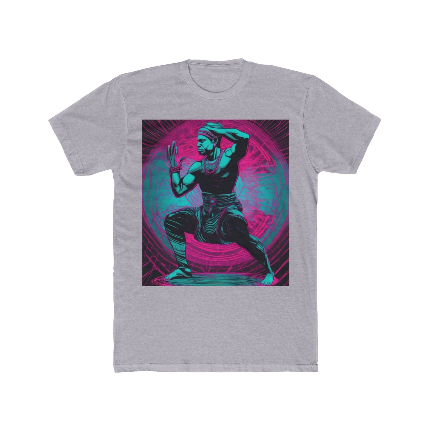 boostlete-rise-grind-scene-yogi-motion-line-art-0240 — Unisex Cotton Crew Tee (NL 3600)