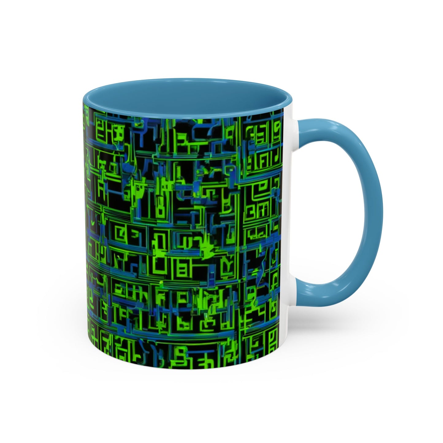 boostlete-mile-by-mile-pattern-plate-number-blueprint-0147 — Accent Mug 11oz/15oz