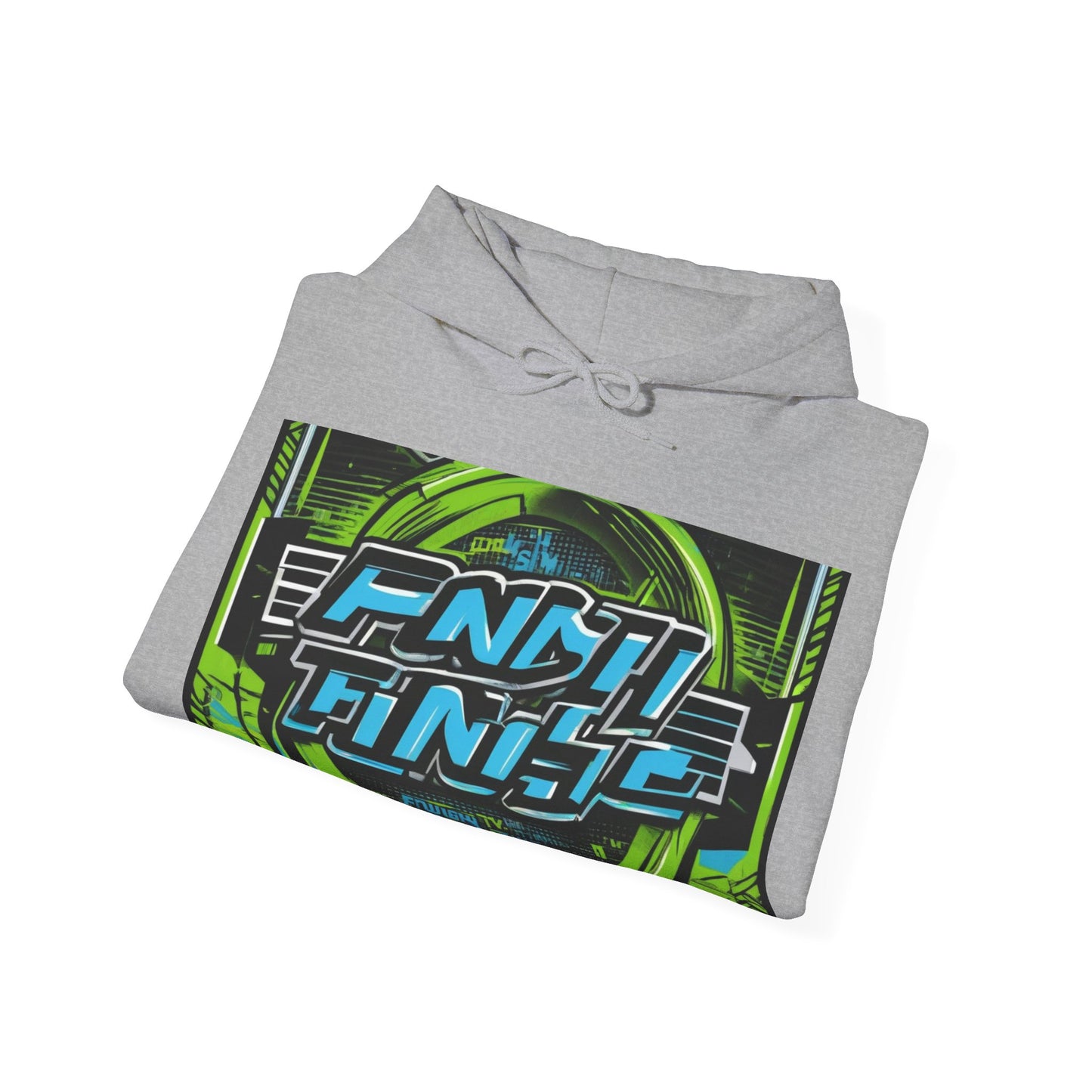 boostlete-iron-intent-type-focus-finish-big-retro-0177 — Unisex Heavy Blend Hooded Sweatshirt (Gildan)