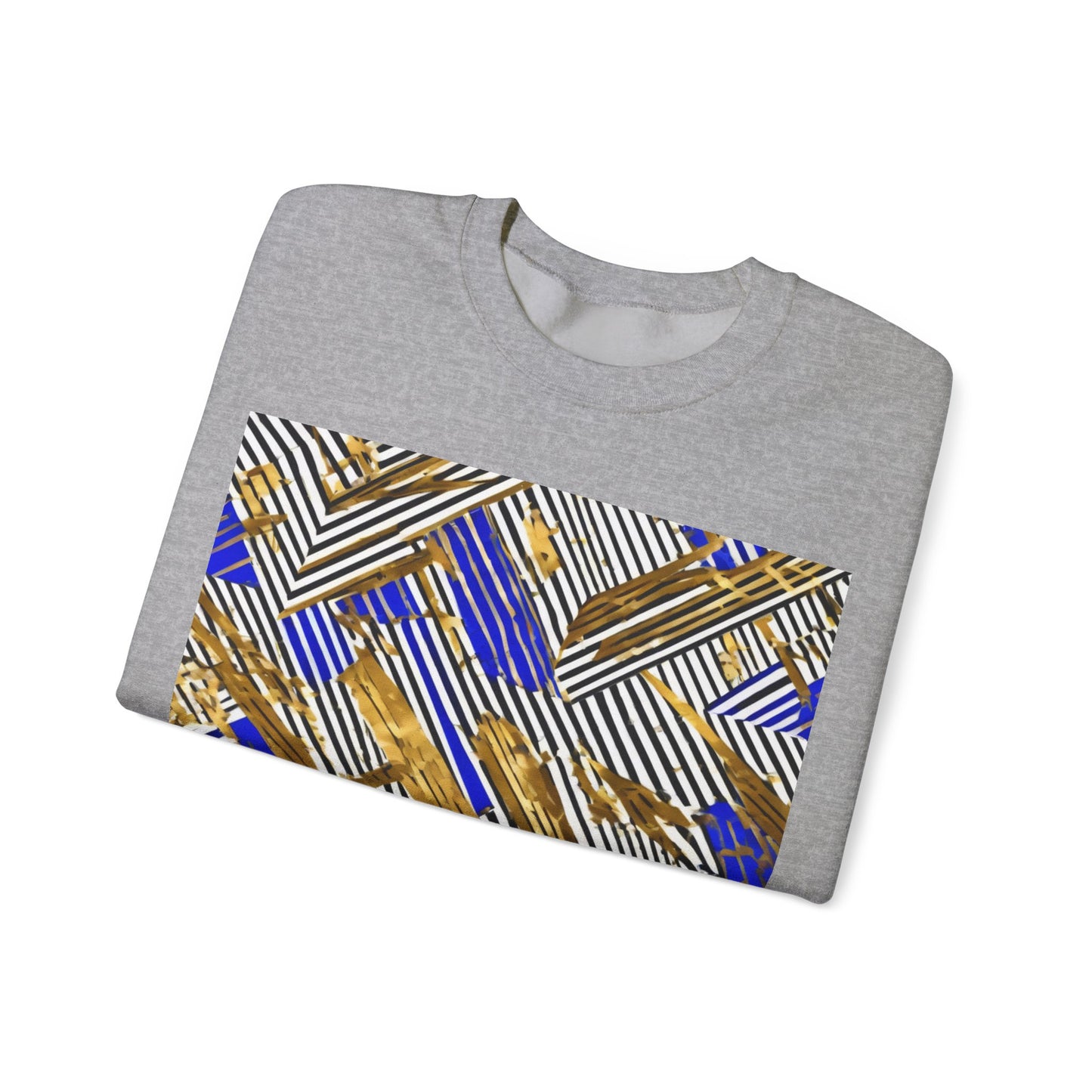 boostlete-boost-mode-pattern-diagonal-monoline-0015 — Unisex Heavy Blend Crewneck Sweatshirt (Gildan)