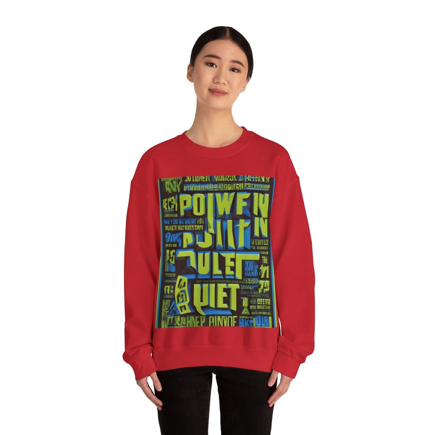 boostlete-am-crew-type-power-in-quiet-arc-paper-1481 — Unisex Heavy Blend Crewneck (G18000)