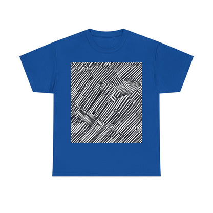 boostlete-mile-by-mile-pattern-barcode-monoline-0059 — Unisex Heavy Cotton Tee (Gildan 5000)