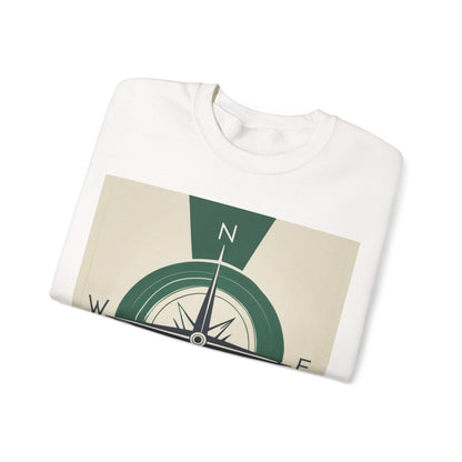 boostlete-iron-intent-icon-compass-soft-blueprint-0614 — Unisex Heavy Blend Crewneck (G18000)