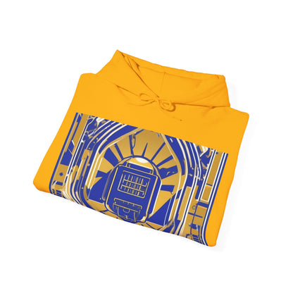 boostlete-mile-by-mile-icon-battery-motion-monoline-0002 — Unisex Heavy Blend Hooded Sweatshirt (Gildan)