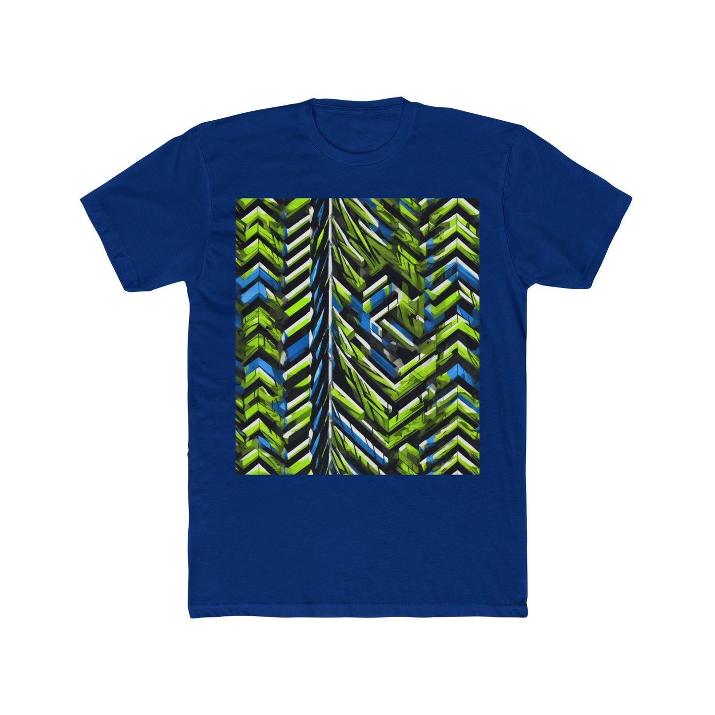 boostlete-rise-grind-pattern-chevron-isometric-0195 — Unisex Cotton Crew Tee (NL 3600)