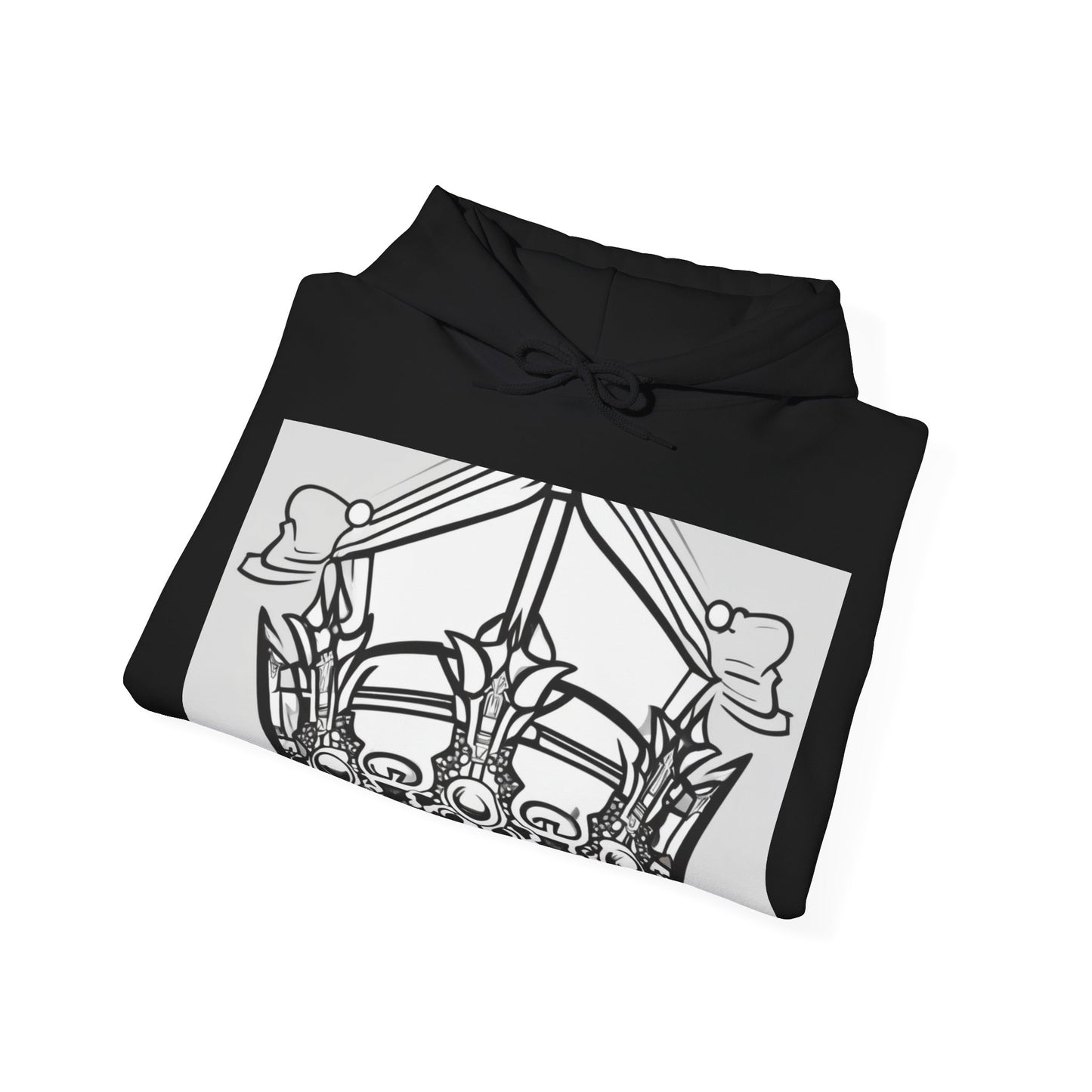 boostlete-quiet-power-icon-crown-outline-badge-0130 — Unisex Heavy Blend Hooded Sweatshirt (Gildan)