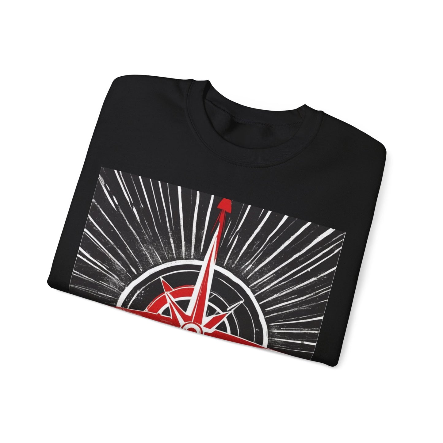 boostlete-boost-mode-icon-compass-chalk-vector-1382 — Unisex Heavy Blend Crewneck (G18000)