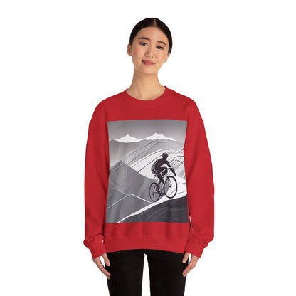 boostlete-recovery-progress-scene-cyclist-motion-vector-0808 — Unisex Heavy Blend Crewneck (G18000)