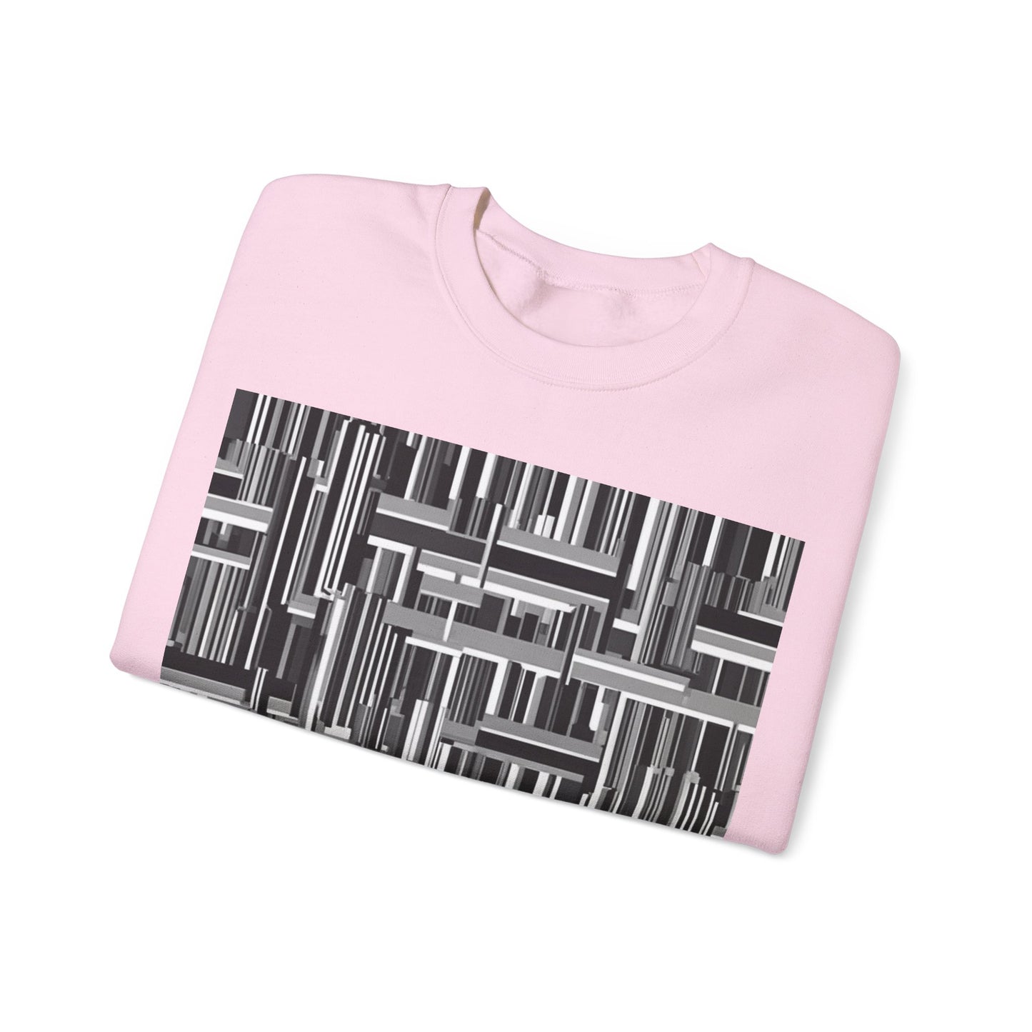 boostlete-recovery-progress-pattern-barcode-isometric-1023 — Unisex Heavy Blend Crewneck (G18000)