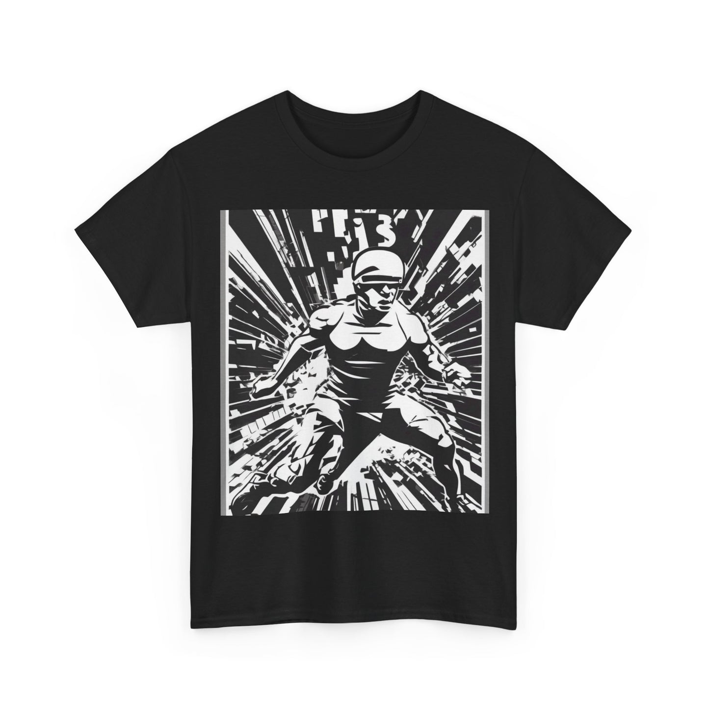 boostlete-field-day-scene-sprinter-halftone-bold-0148 — Unisex Heavy Cotton Tee (Gildan 5000)