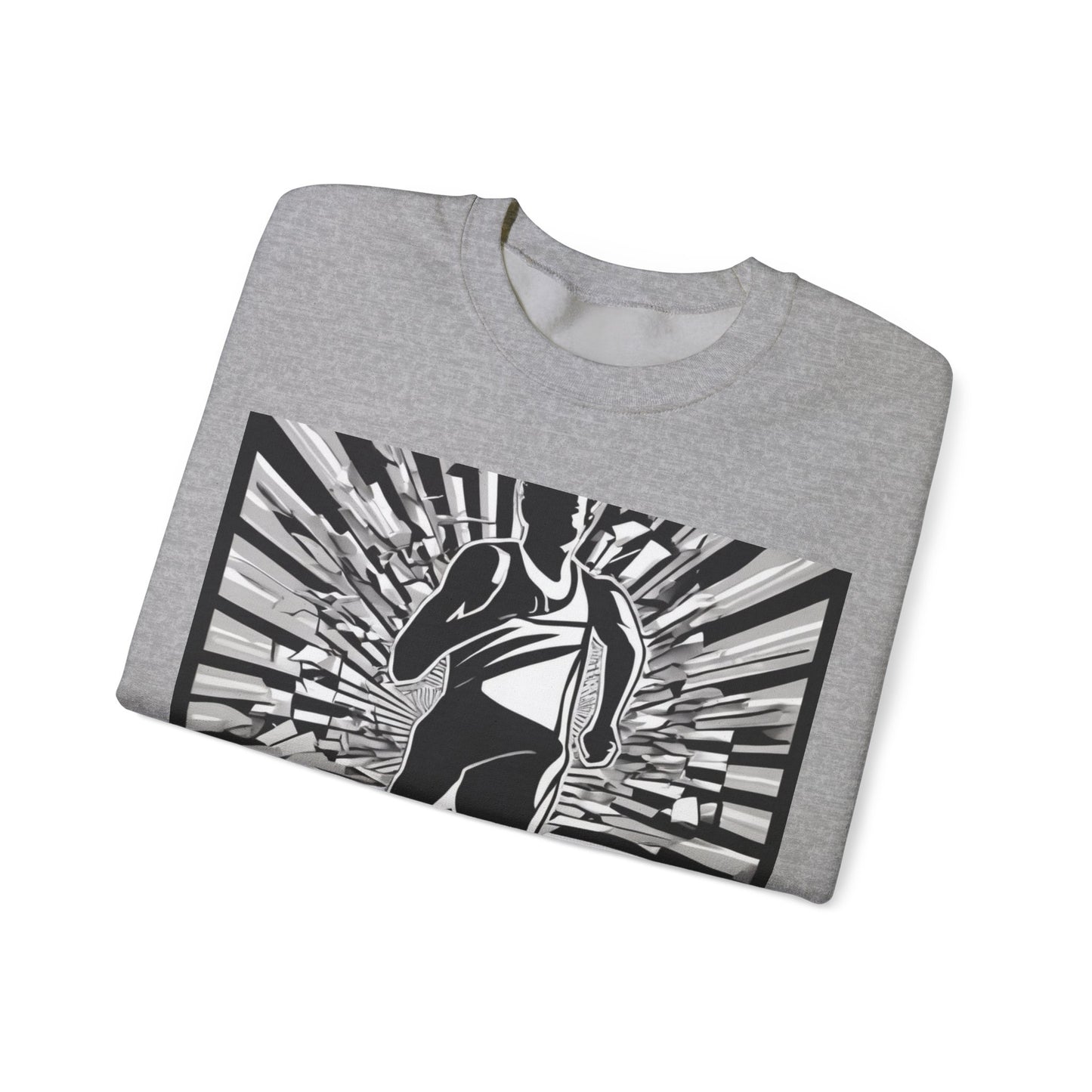 boostlete-field-day-scene-marathoner-3d-athletic-0116 — Unisex Heavy Blend Crewneck Sweatshirt (Gildan)