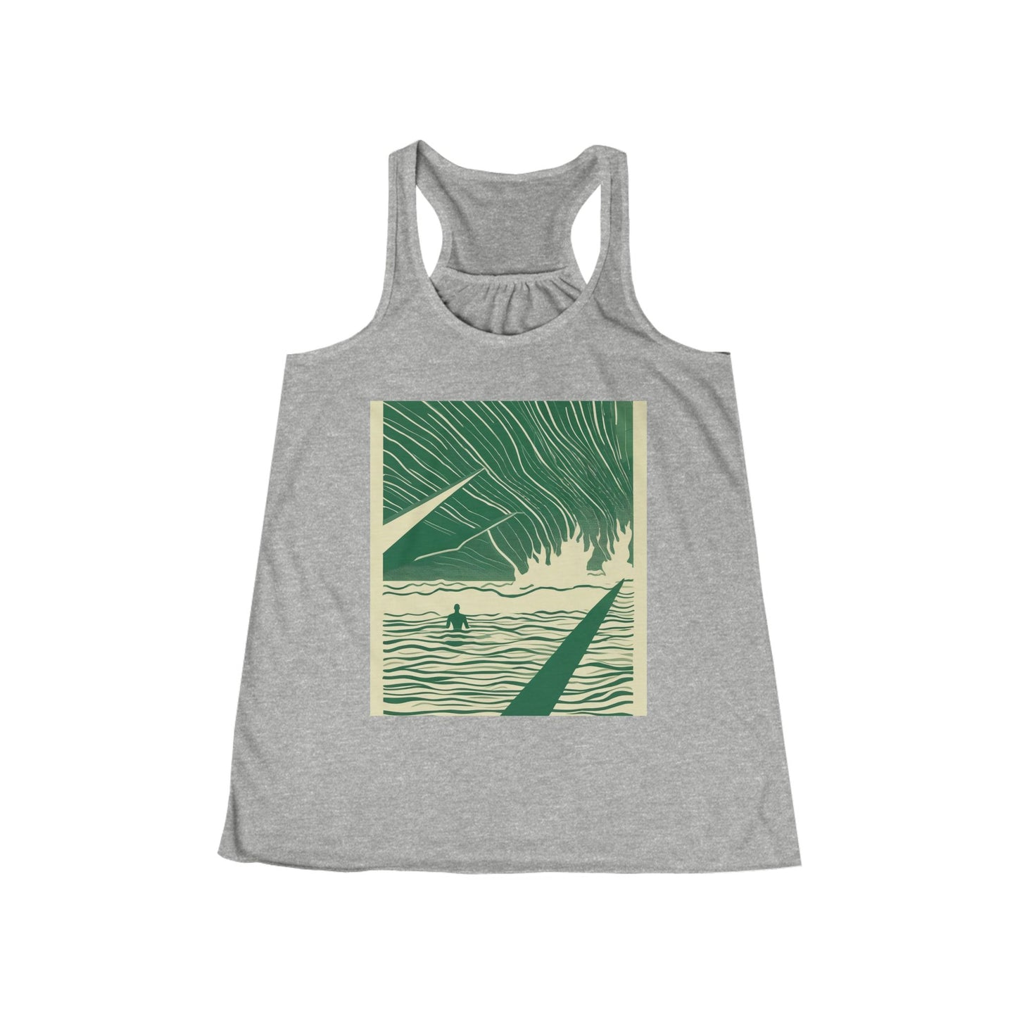boostlete-mile-by-mile-icon-swimmer-motion-isometric-0078 — Women's Flowy Racerback Tank (B+C 8800)