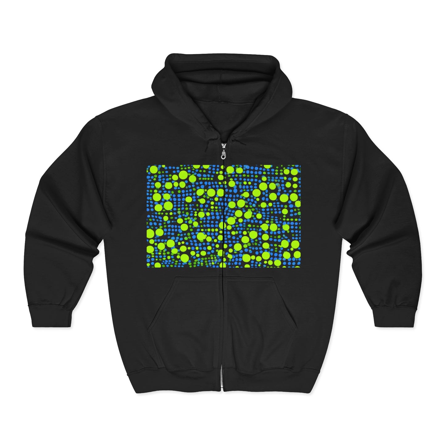 boostlete-mile-by-mile-pattern-dotted-geometric-0071 — Unisex Heavy Blend Full-Zip Hooded Sweatshirt