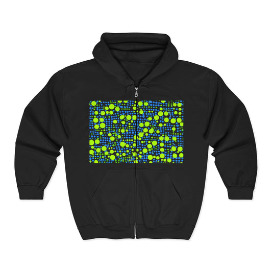 boostlete-mile-by-mile-pattern-dotted-geometric-0071 — Unisex Heavy Blend Full-Zip Hooded Sweatshirt