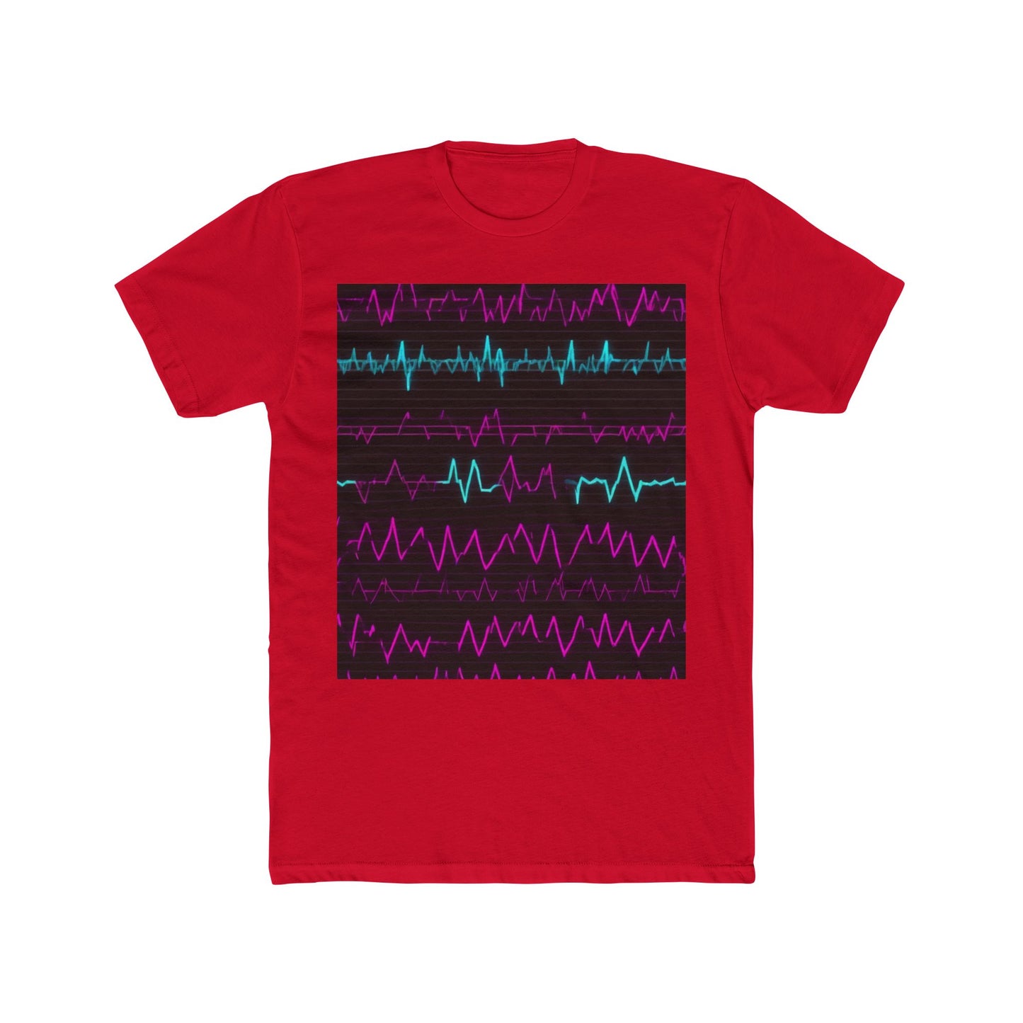 boostlete-boost-mode-pattern-ekg-modern-0111 — Unisex Cotton Crew Tee (NL 3600)