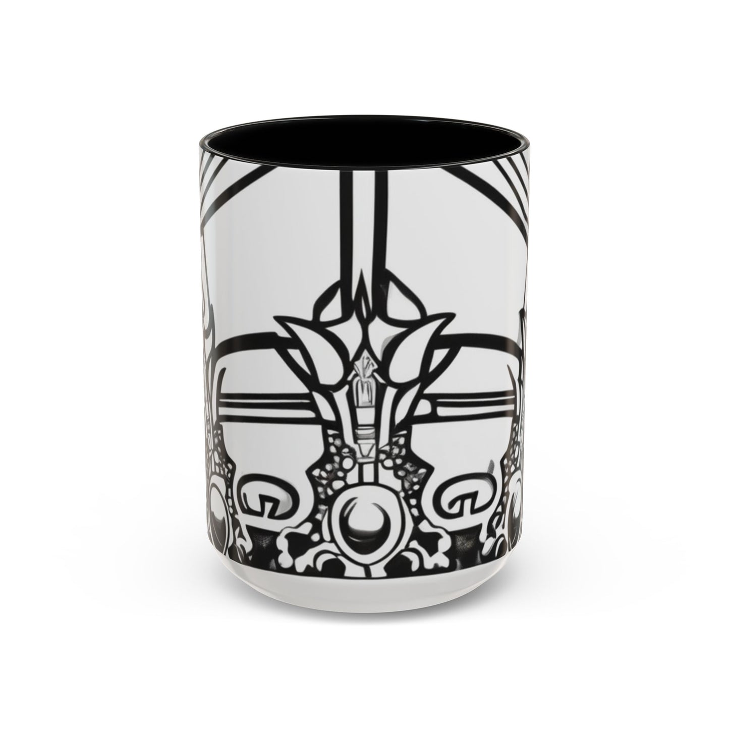 boostlete-quiet-power-icon-crown-outline-badge-0130 — Accent Mug 11oz/15oz