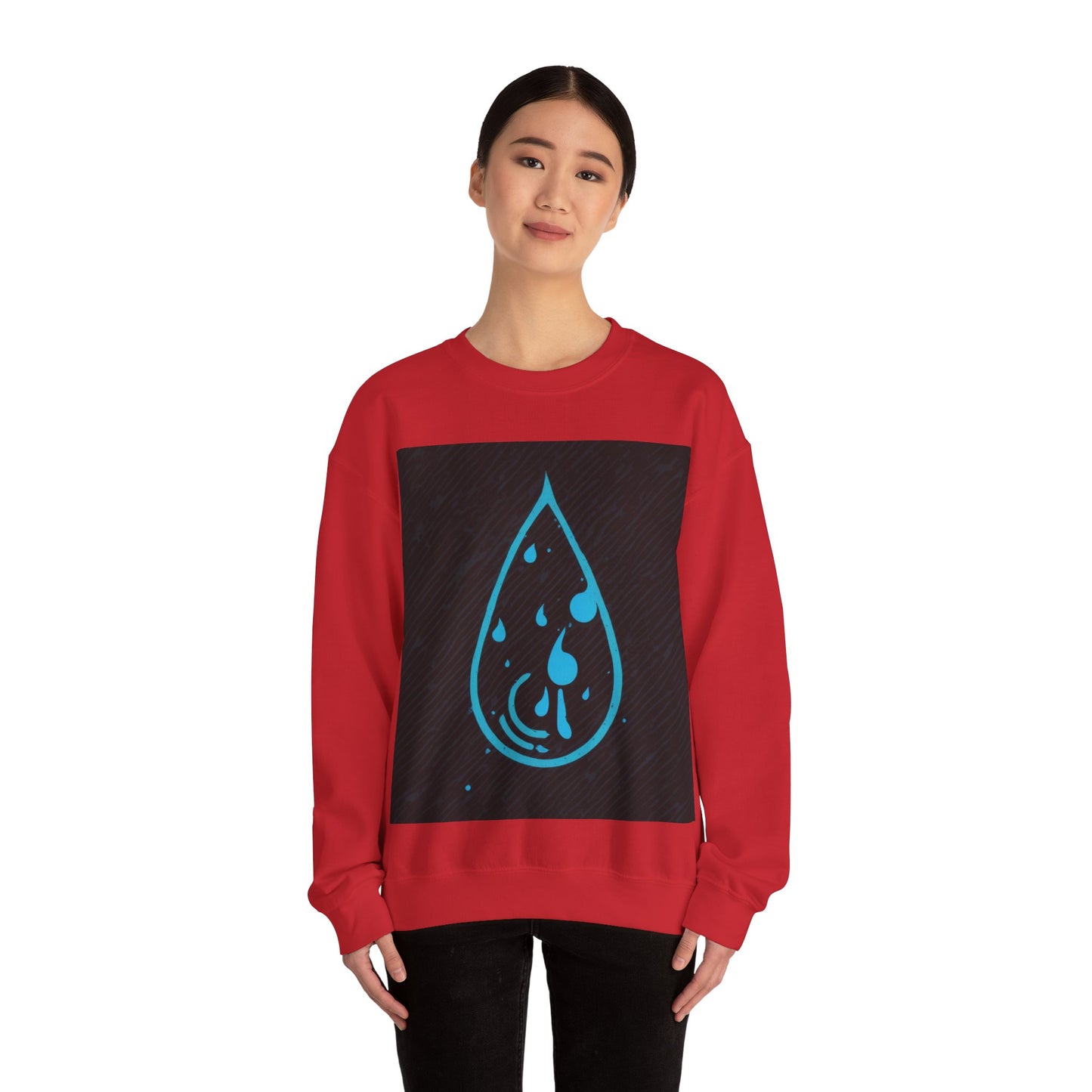 boostlete-iron-intent-icon-water-grainy-vector-0762 — Unisex Heavy Blend Crewneck (G18000)