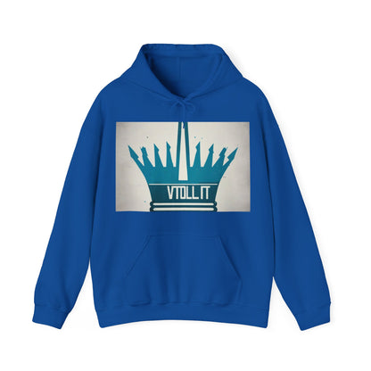 boostlete-am-crew-icon-crown-matte-industrial-0058 — Unisex Heavy Blend Hooded Sweatshirt (Gildan)