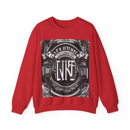 boostlete-am-crew-type-lift-the-standard-banner-engraved-0665 — Unisex Heavy Blend Crewneck (G18000)