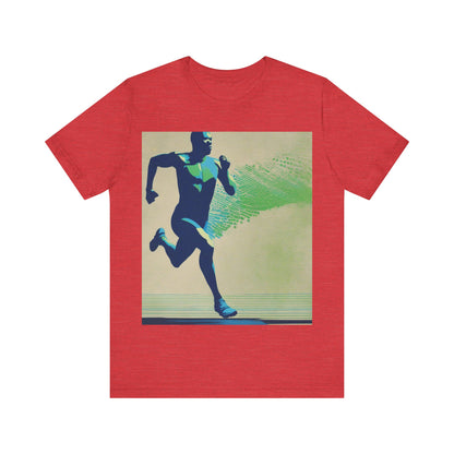 boostlete-am-crew-scene-sprinter-halftone-engraved-0092 — Unisex Jersey Short Sleeve (B+C 3001)