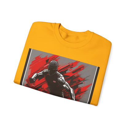 boostlete-field-day-scene-sprinter-glitch-badge-0284 — Unisex Heavy Blend Crewneck Sweatshirt (Gildan)