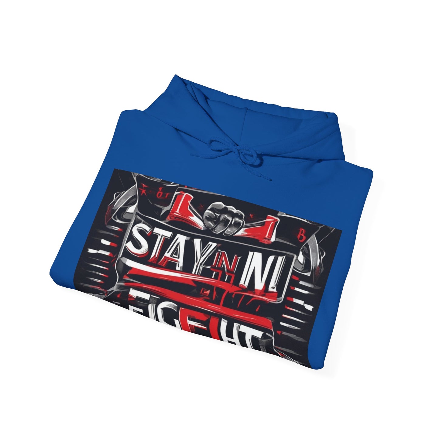boostlete-rise-grind-type-stay-in-the-fight-banner-retro-1441 — Unisex Heavy Blend Hoodie (G18500)