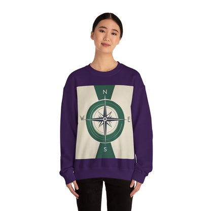 boostlete-iron-intent-icon-compass-soft-blueprint-0614 — Unisex Heavy Blend Crewneck (G18000)