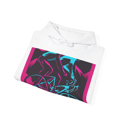boostlete-rise-grind-scene-cyclist-outline-vector-0868 — Unisex Heavy Blend Hoodie (G18500)