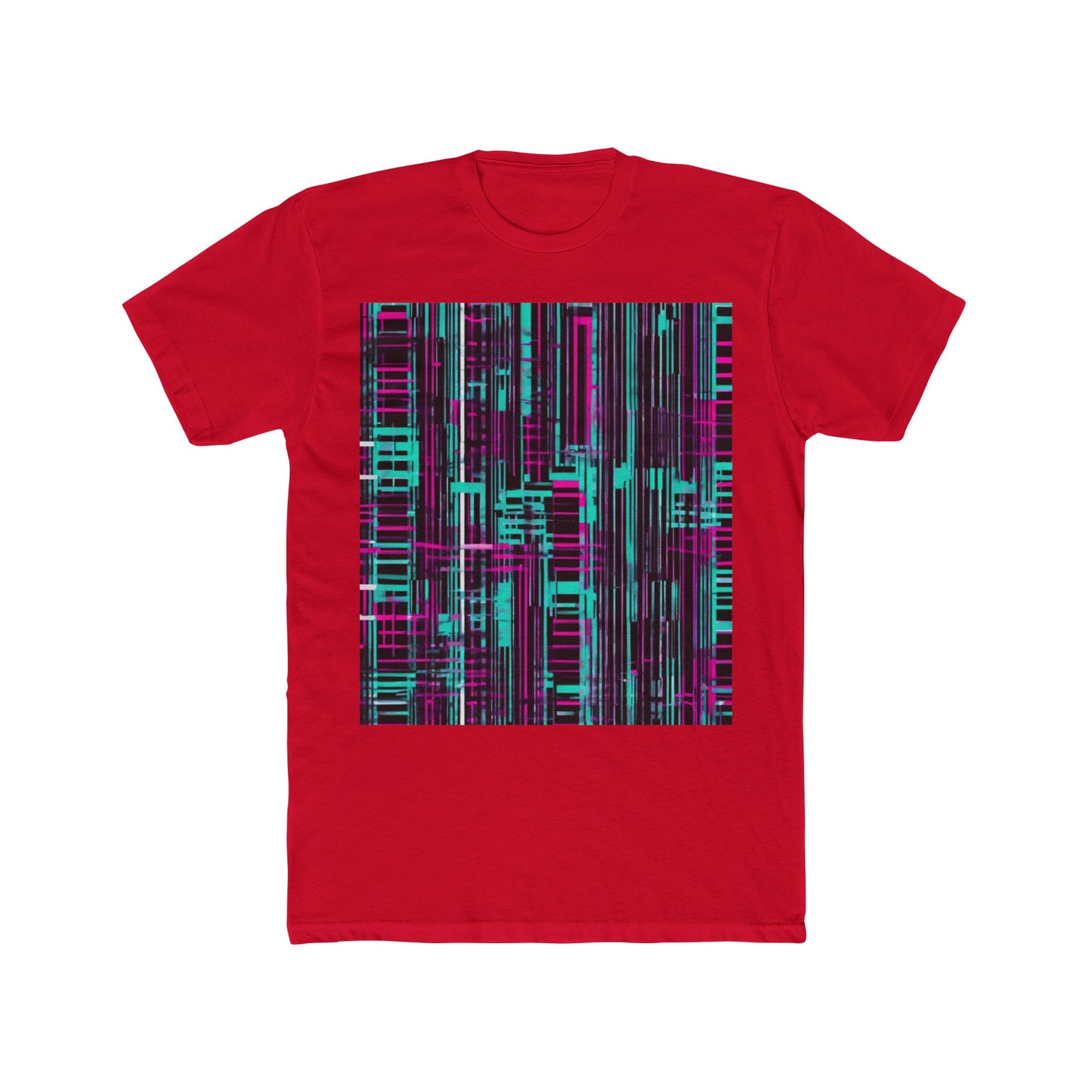 boostlete-field-day-pattern-barcode-retro-0275 — Unisex Cotton Crew Tee (NL 3600)
