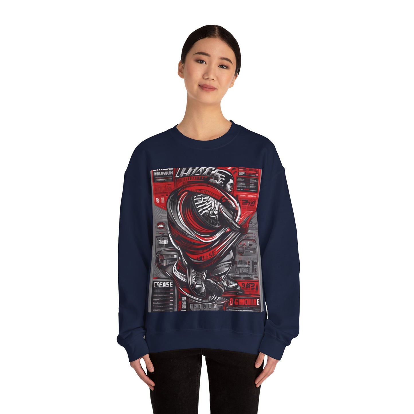 boostlete-field-day-type-chase-capacity-big-monoline-0813 — Unisex Heavy Blend Crewneck (G18000)
