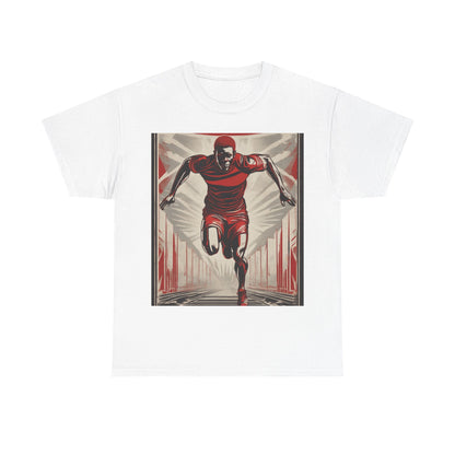 boostlete-am-crew-scene-sprinter-outline-athletic-0228 — Unisex Heavy Cotton Tee (Gildan 5000)