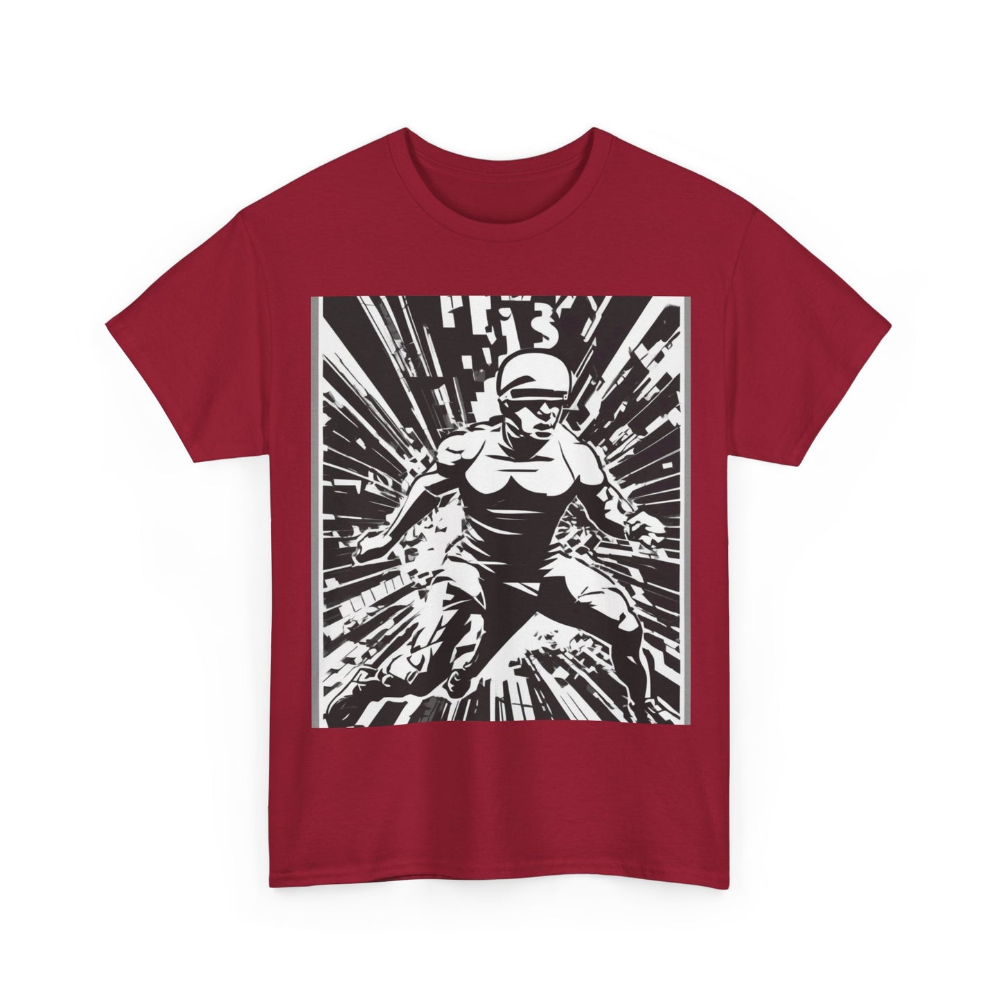 boostlete-field-day-scene-sprinter-halftone-bold-0148 — Unisex Heavy Cotton Tee (Gildan 5000)