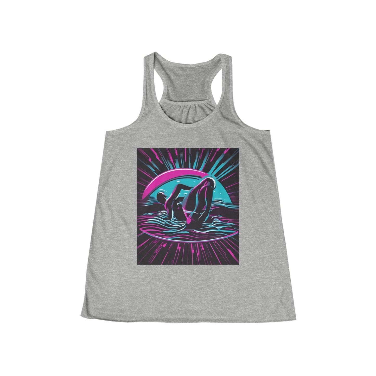 boostlete-pr-season-icon-swimmer-duotone-bold-0126 — Women's Flowy Racerback Tank (B+C 8800)