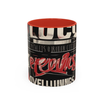 boostlete-mile-by-mile-type-focus-over-feelings-split-retro-0841 — Accent Mug 11/15oz