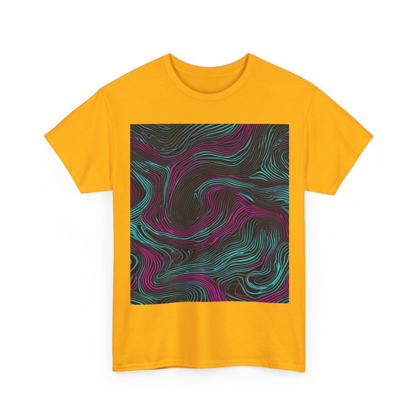 boostlete-am-crew-pattern-topographic-monoline-0075 — Unisex Heavy Cotton Tee (Gildan 5000)