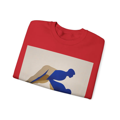 boostlete-mile-by-mile-scene-push-up-duotone-paper-0040 — Unisex Heavy Blend Crewneck Sweatshirt (Gildan)