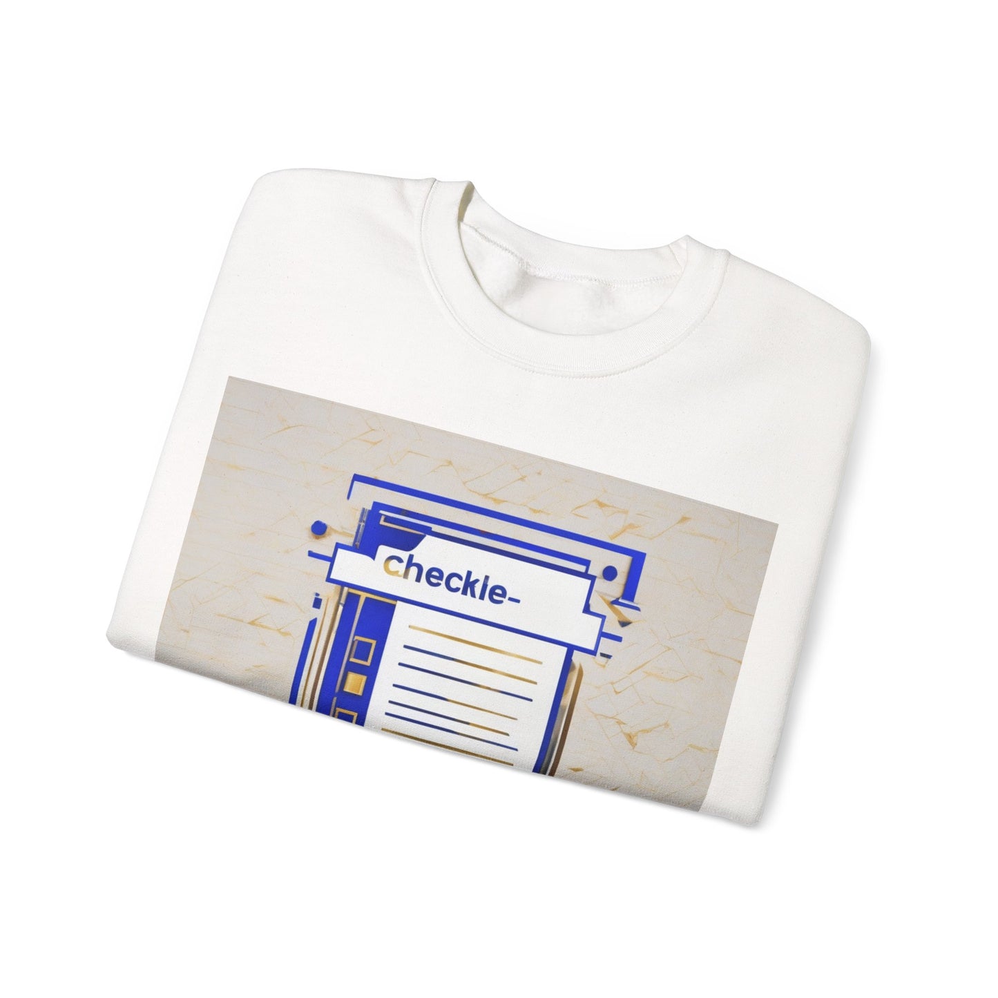 boostlete-am-crew-icon-checklist-glitch-badge-0018 — Unisex Heavy Blend Crewneck Sweatshirt (Gildan)