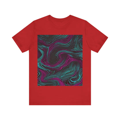 boostlete-am-crew-pattern-topographic-monoline-0075 — Unisex Jersey Short Sleeve (B+C 3001)