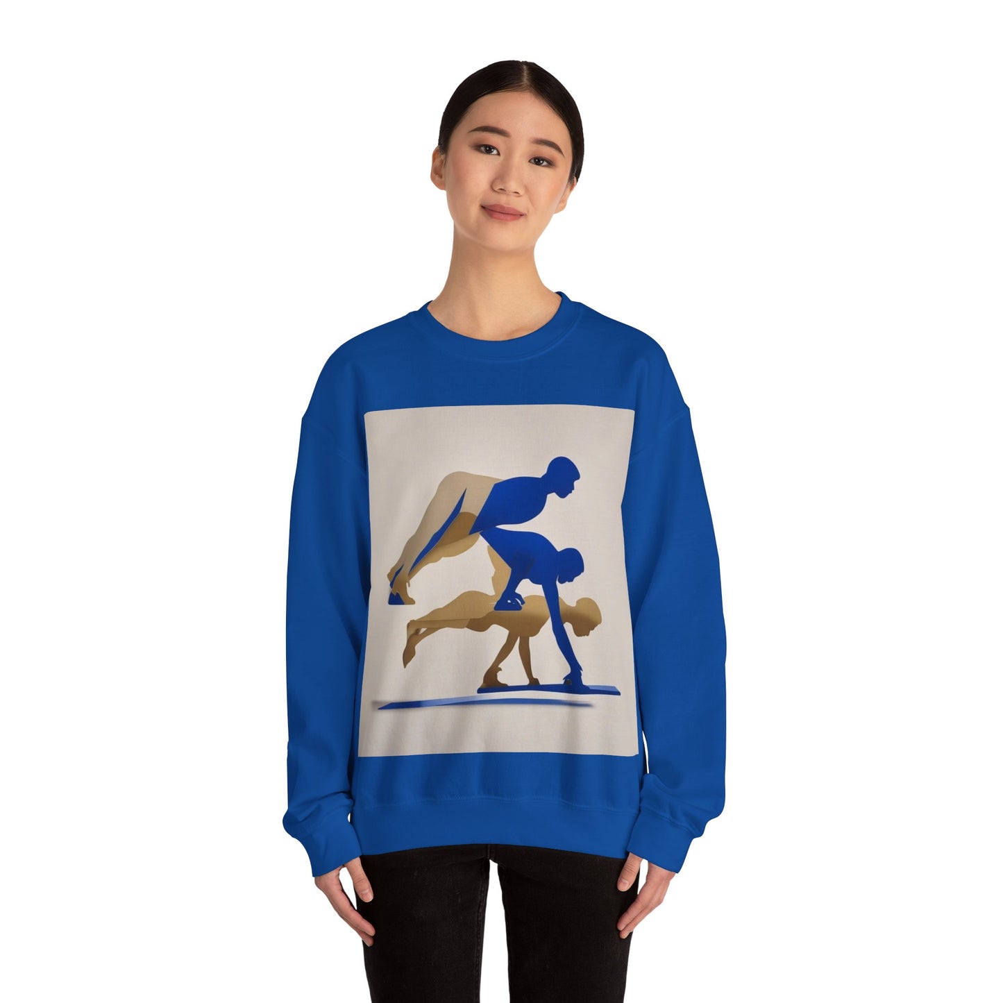 boostlete-mile-by-mile-scene-push-up-duotone-paper-0040 — Unisex Heavy Blend Crewneck Sweatshirt (Gildan)