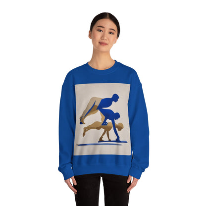 boostlete-mile-by-mile-scene-push-up-duotone-paper-0040 — Unisex Heavy Blend Crewneck Sweatshirt (Gildan)