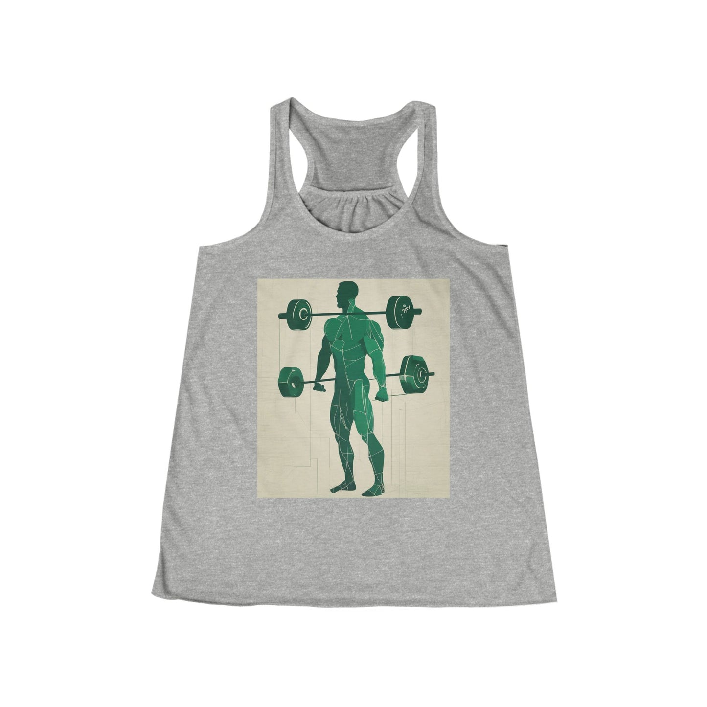 boostlete-boost-mode-scene-deadlift-glitch-blueprint-0044 — Women's Flowy Racerback Tank (B+C 8800)