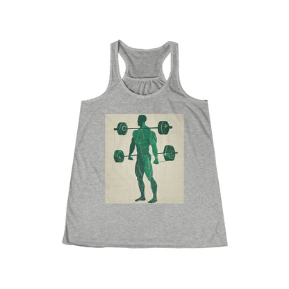 boostlete-boost-mode-scene-deadlift-glitch-blueprint-0044 — Women's Flowy Racerback Tank (B+C 8800)